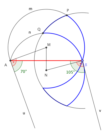Fasskreisbogen-Konstruktion - (Mathematik, kreisgeometrie)