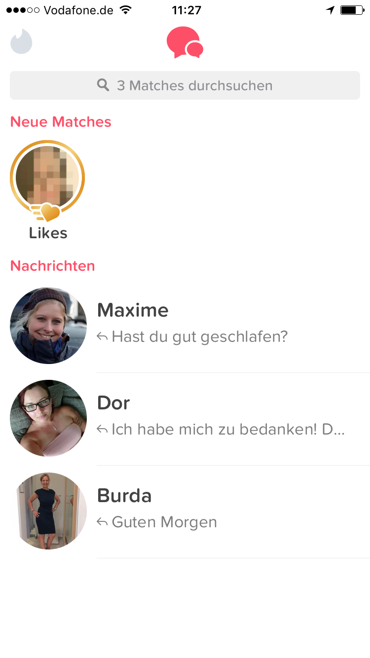 Tinder, Hilfe bei Matches? (App, Telekommunikation)