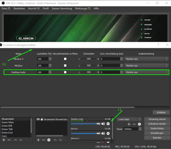 Mixer Einstellungen - (Computer, PC, Hardware)
