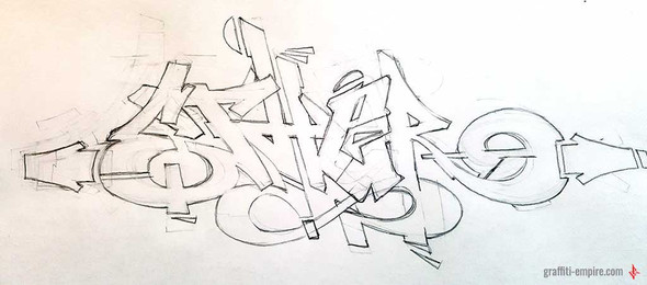 Wie Lerne Ich Graffiti Zu Malen Auf Papier Zeichnen Schrift Kreativ