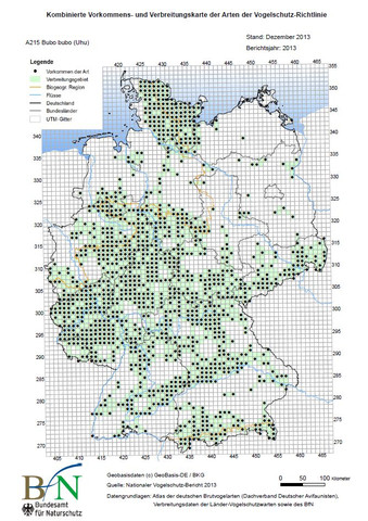 Verbreitung und Vorkommen des Uhus in Deutschland - (Deutschland, Eule, uhu)