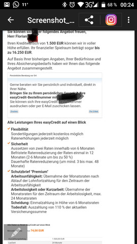 Easycredit Kleinkredit Kredit Schufa
