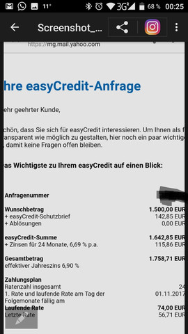Easycredit Kleinkredit Kredit Schufa