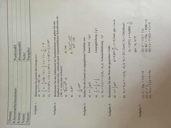 Hier das ganze Blatt - (Schule, Mathe, Mathematik)