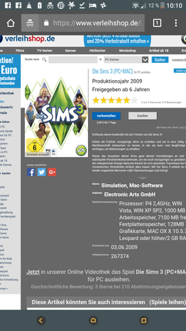 Sims3 ausleihen - (Computer, PC, Spiele)