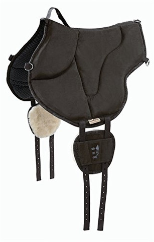 von Amazon das Kavalkade Sattelkissen mit med Lammfell und Einschubtaschen - (Pferde, Reiten, Reitpad)