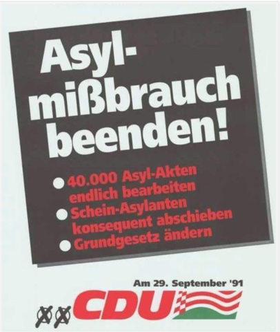 Wahlplakat der CDU von 1991 - (Recht, Politik, Partei)