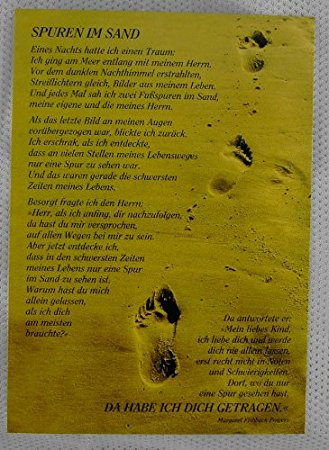 Spuren im Sand - (Glaube, Gott, Steine)