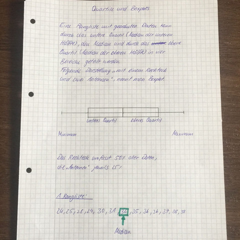 Boxplot
- (Schule, Mathe, Boxplots erstellen)