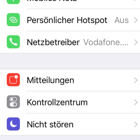 Einstellungen  - (Apple, iPhone, Bildschirm)