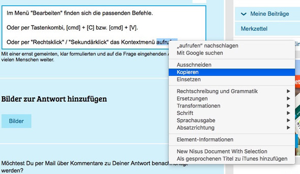 Wie Kopiert Man Und Fugt Man Ein Bei Einem Macbook Computer Apple