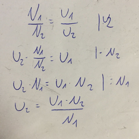 Elektrotechnik Trafos Formel Falsch Umgestellt Schule Technik Technologie