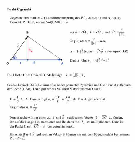 - (Mathematik, Flächenberechnung, Volumen Pyramide)