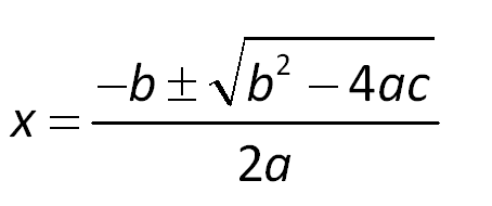 Die Mitternachtsformel.  Auch ABC-Formel genannt.  - (Schule, Mathematik, Parabel)