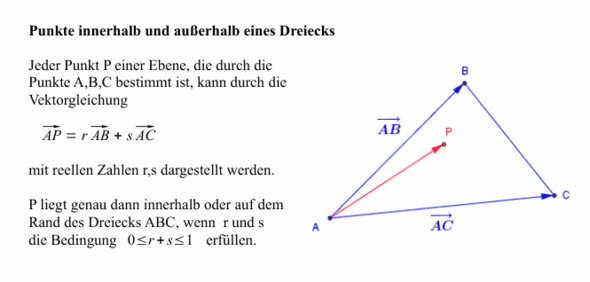 Punkt in einem Dreieck - (Schule, Mathematik, Programm)