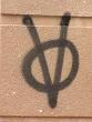 V mit Kreis - (Zeichen, Symbol, Graffiti)