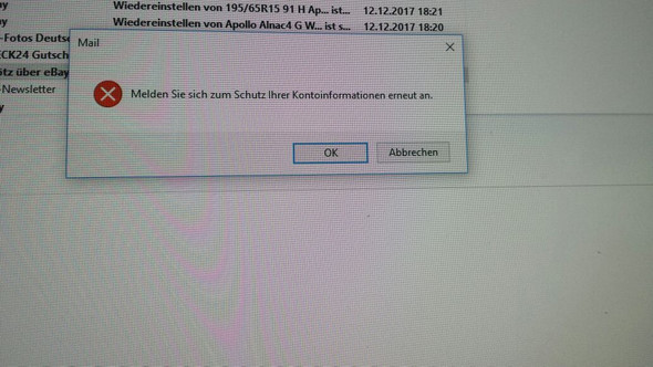 Melden Sie sich zum Schutz Ihrer Kontoinformationen erneut an - (Fehlermeldung, Windows Live)