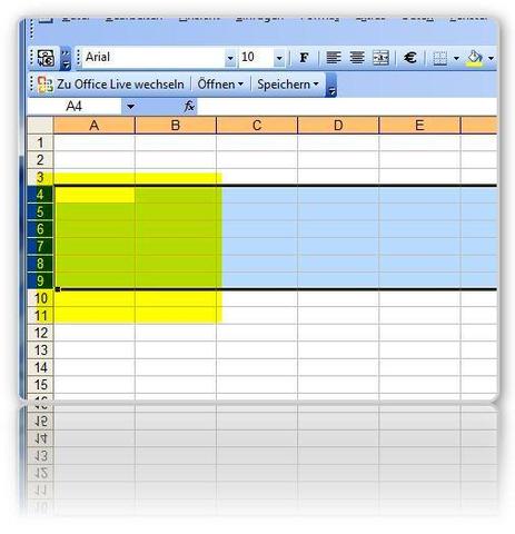 Zellen einfügen - (Excel, freie Zeilen einfügen)