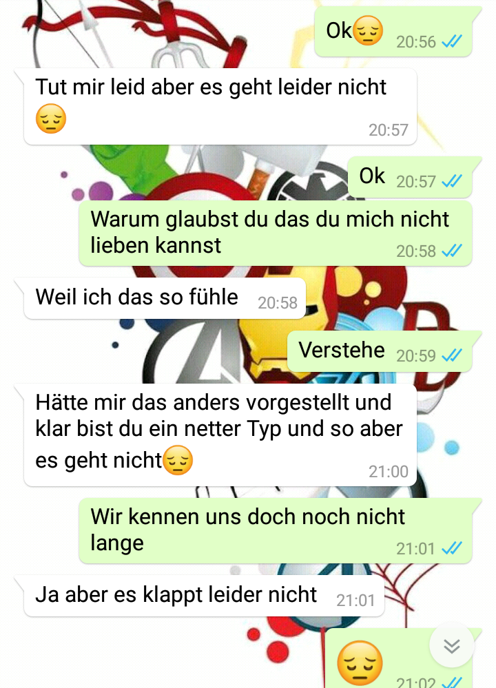 Ich kann dich nicht lieben. Was genau heißt/bedeutet das? (Liebe, Liebe