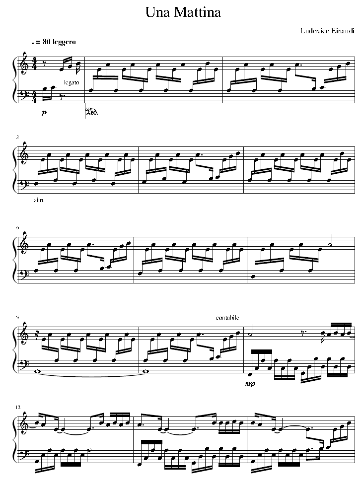 Ludovico Einaudi Una Mattina Noten Klavier Pdf Ich brauche die Noten von Una Mattina? (Musik, Klaviernoten, Ludovico