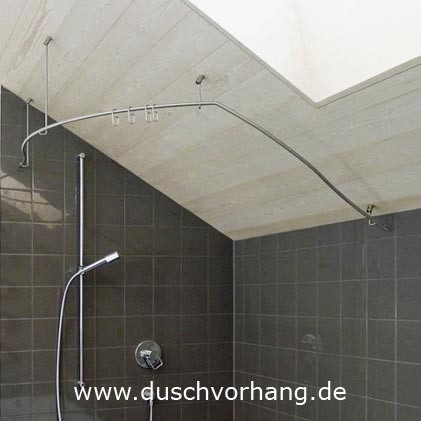 Wie Duschvorhang Bei Dachschrage Uber Kopfhohe Anbringen Handwerk Renovierung Badezimmer