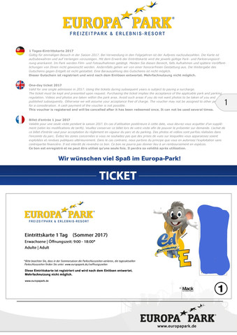 Europapark Ticket Als Pdf Wie Sieht Die Aus Eintrittskarten