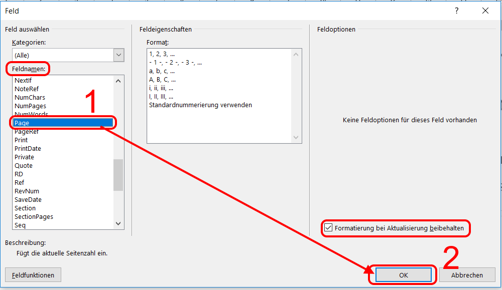 unterschiedliche Fußzeilen in Word? (Computer)