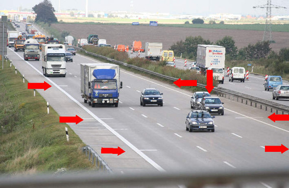 Blitzer Oder Abstandsmessung Auto Auto Und Motorrad