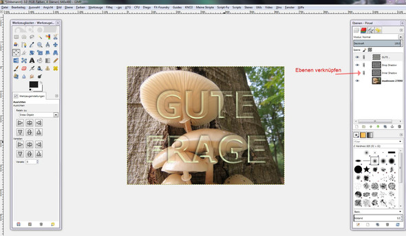 Wie Mache Ich Bei Gimp Schrift Teilweise Transparent