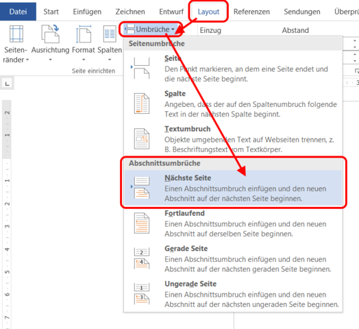 Word, erst ab der 3. Seite eine Seitenzahl? (Technik, Microsoft Word