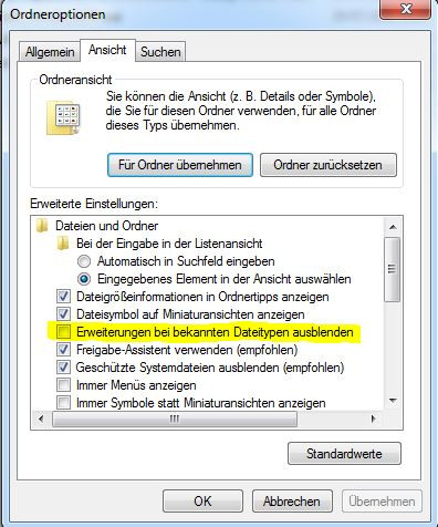 Datei ohne Endung erstellen? (Computer, Technik, PC)