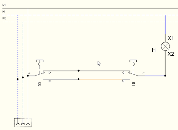 Wechselschaltung, wie richtig verkabeln? (Technik, Technologie, Elektronik)