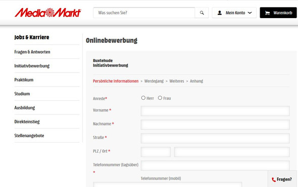 Media Markt Ausbildung Kein Anschreiben Ausbildung Und Studium