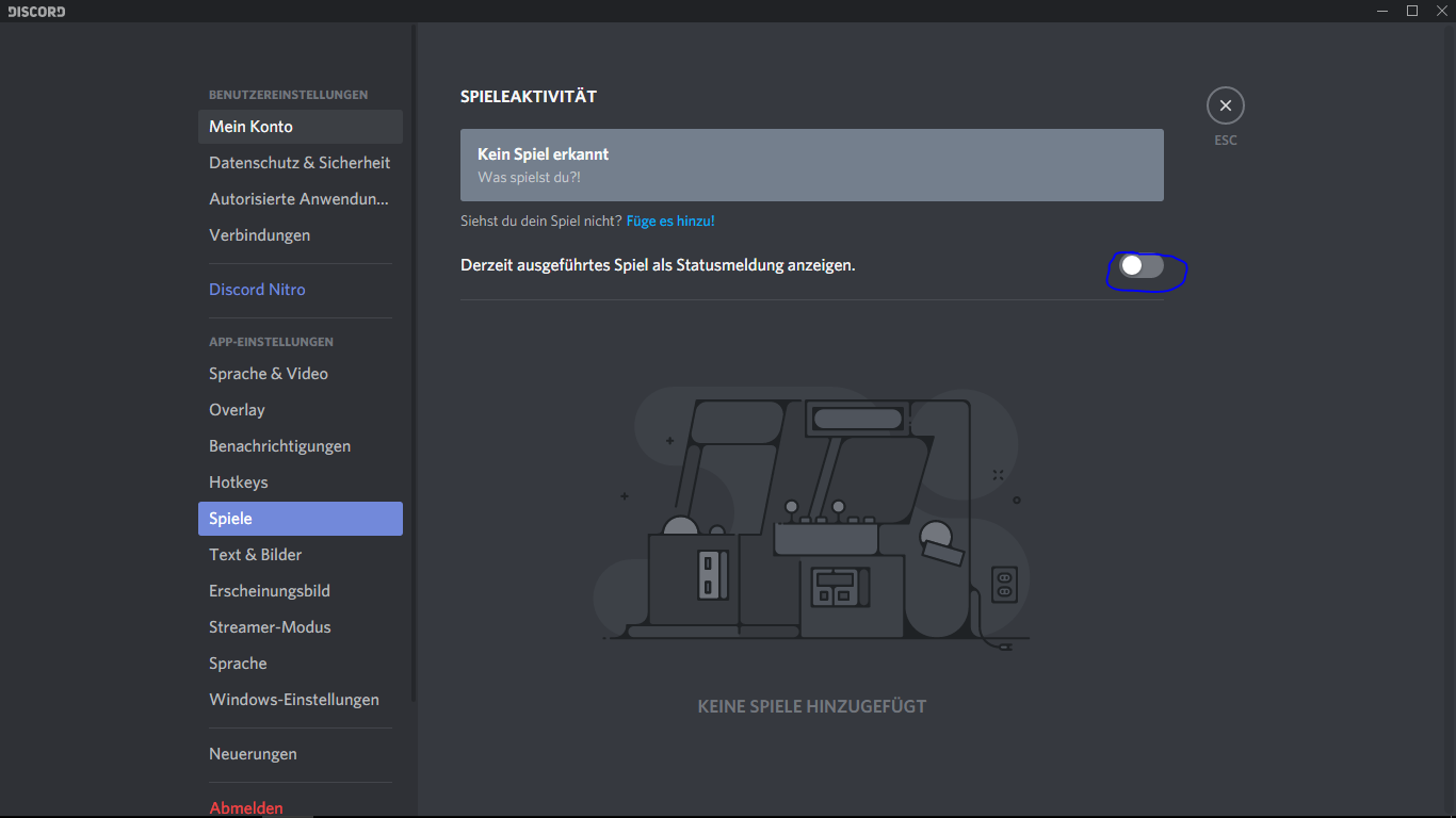 Spiele bei Discord nicht anzeigen? Technik, PC)