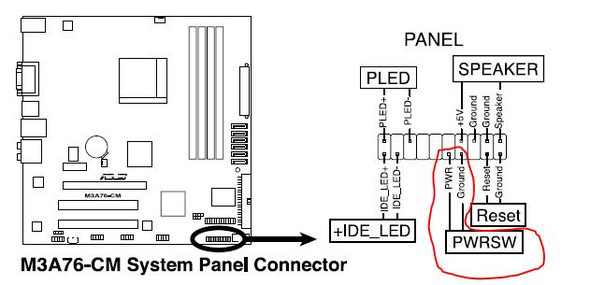 Asus Mainboard Ein-/Ausschalter anschließen? (Computer, Technik, Spiele
