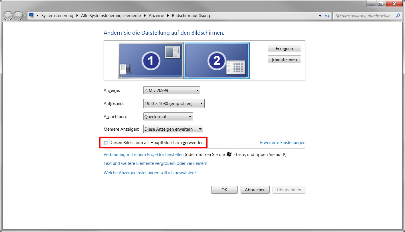 Monitor Identifikation ändern? PC, Technik)