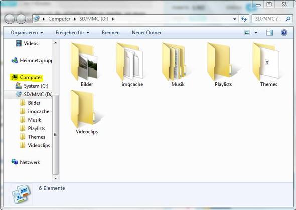 sd karte in pc stecken, wo öffnen um fotos anzusehen ...
