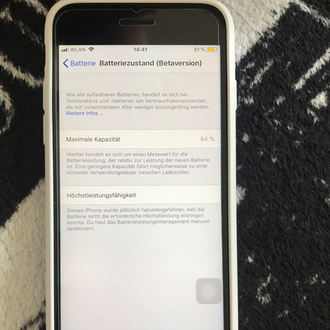 Iphone 6s Startet Standig Neu Und Es Wird 1 Akku Angezeigt Technik
