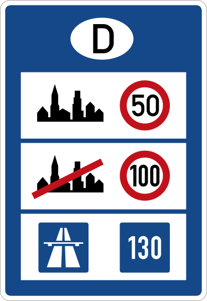 Richtgeschwindigkeit Autobahn Pkw Und Motorrad