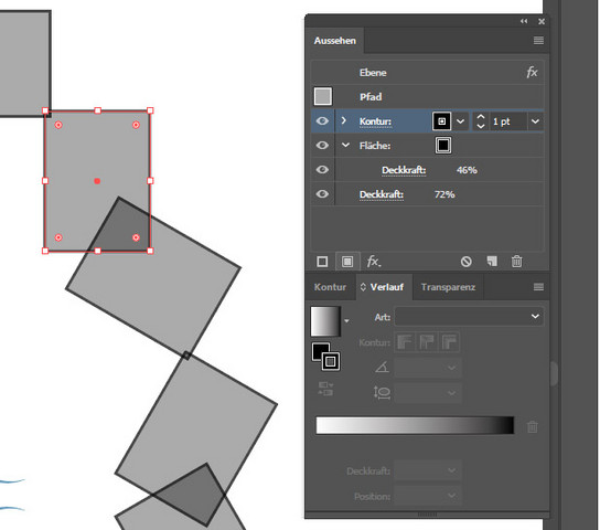 - (Computer, Adobe Illustrator, hellereFarbe als ausgewählt)