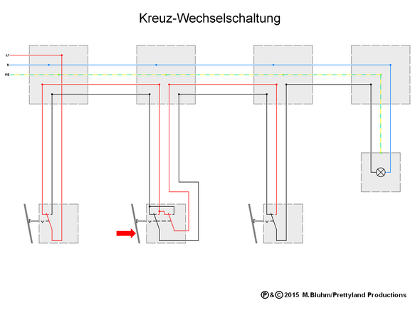 Wechselschaltung Mit Drei Schaltern Schaltplan - Ecoced