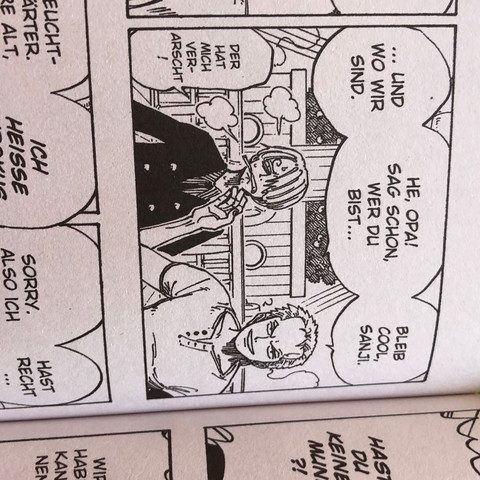 Band 12 Seite 73 (Kapitel 103) erstes Panel oben rechts - (One Piece, Zorro, sanji)
