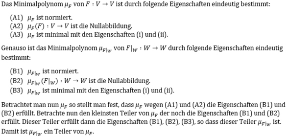 Zeigen, dass Minimalpolynom Teiler von Minimalpolynom ist?