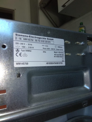 Siemens Waschmaschine Zeigt Den Fehlercode F57 Fehler Elektrik