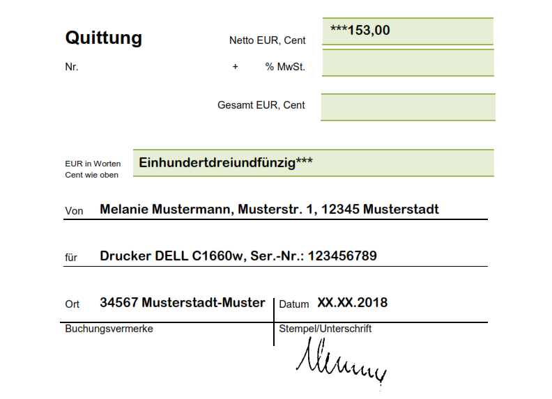 Muss man bei eBay Kleinanzeigen eine Quittung erstllen?