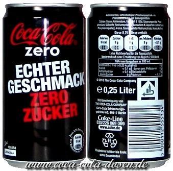 Coca-Cola zero Dose - 0,25L - 2010 - (Kalorien)
