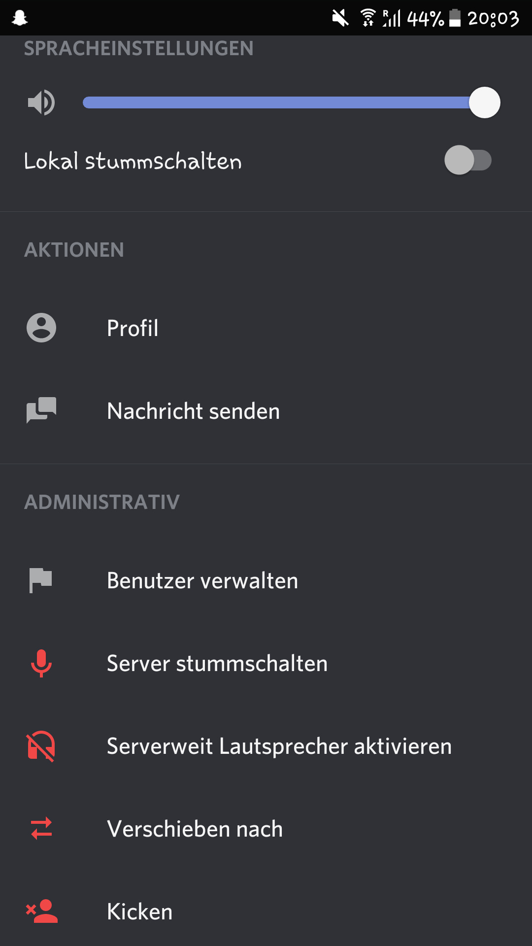wie kann ich in discord jemanden in meinen channel ziehen am handy