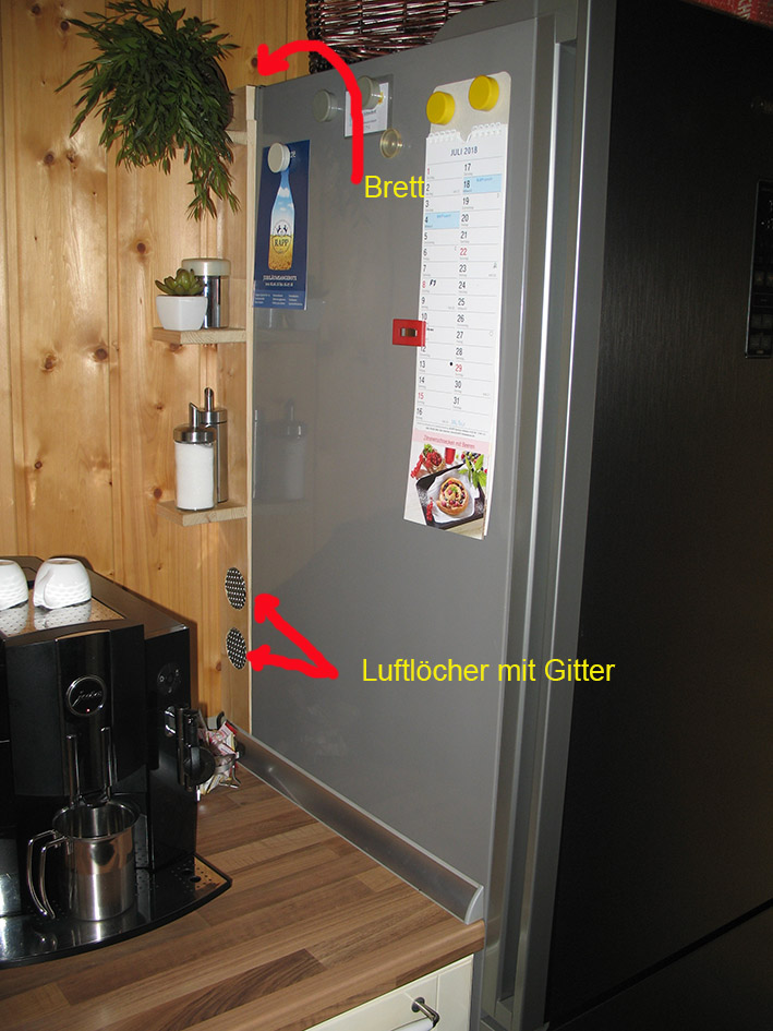 Staub, Dreck, Verfärbung der Wand über dem Kühlschrank Was tun? (Küche, Handwerk, Renovierung)