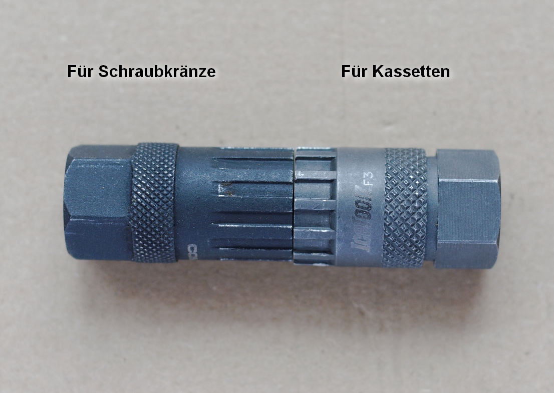 Fahrrad Schraubkranz oder eine Steckkassette