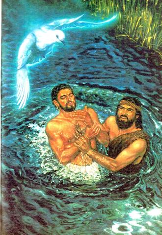 Gottes Geist „wie eine Taube“ nach der Taufe Jesu  (Matthäus 3:16) - (Religion, Christentum, Bibel)